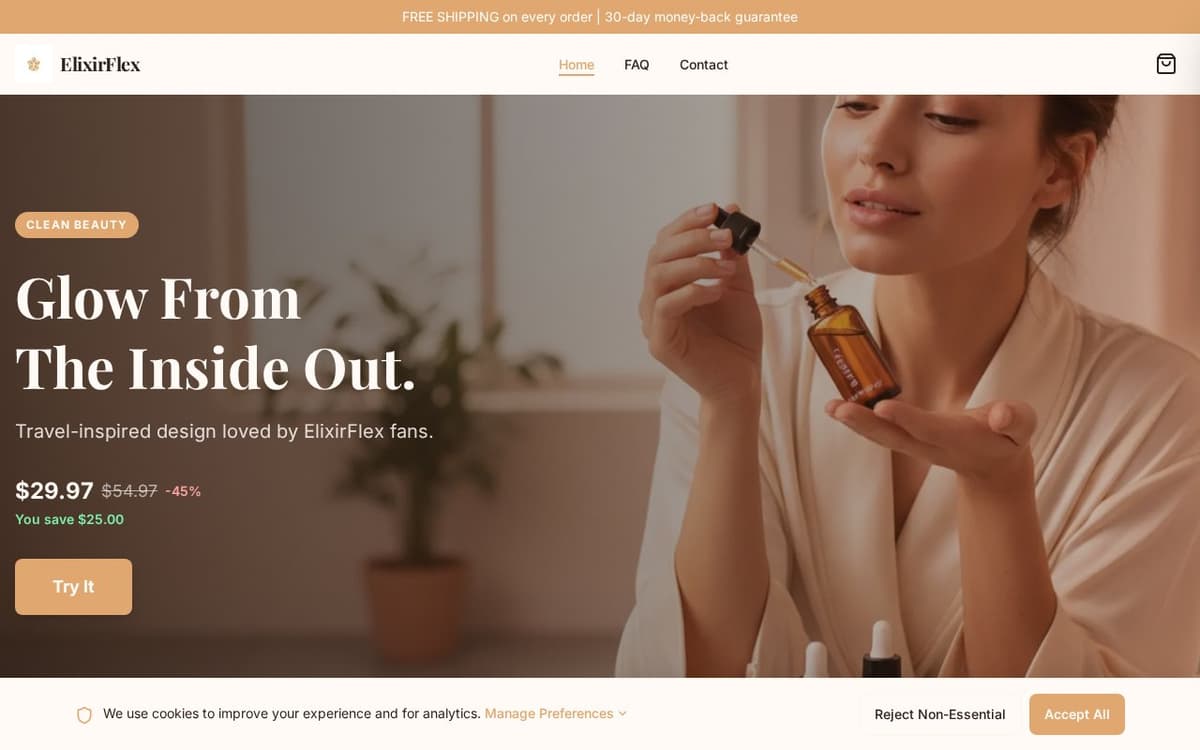 ElixirFlex store screenshot