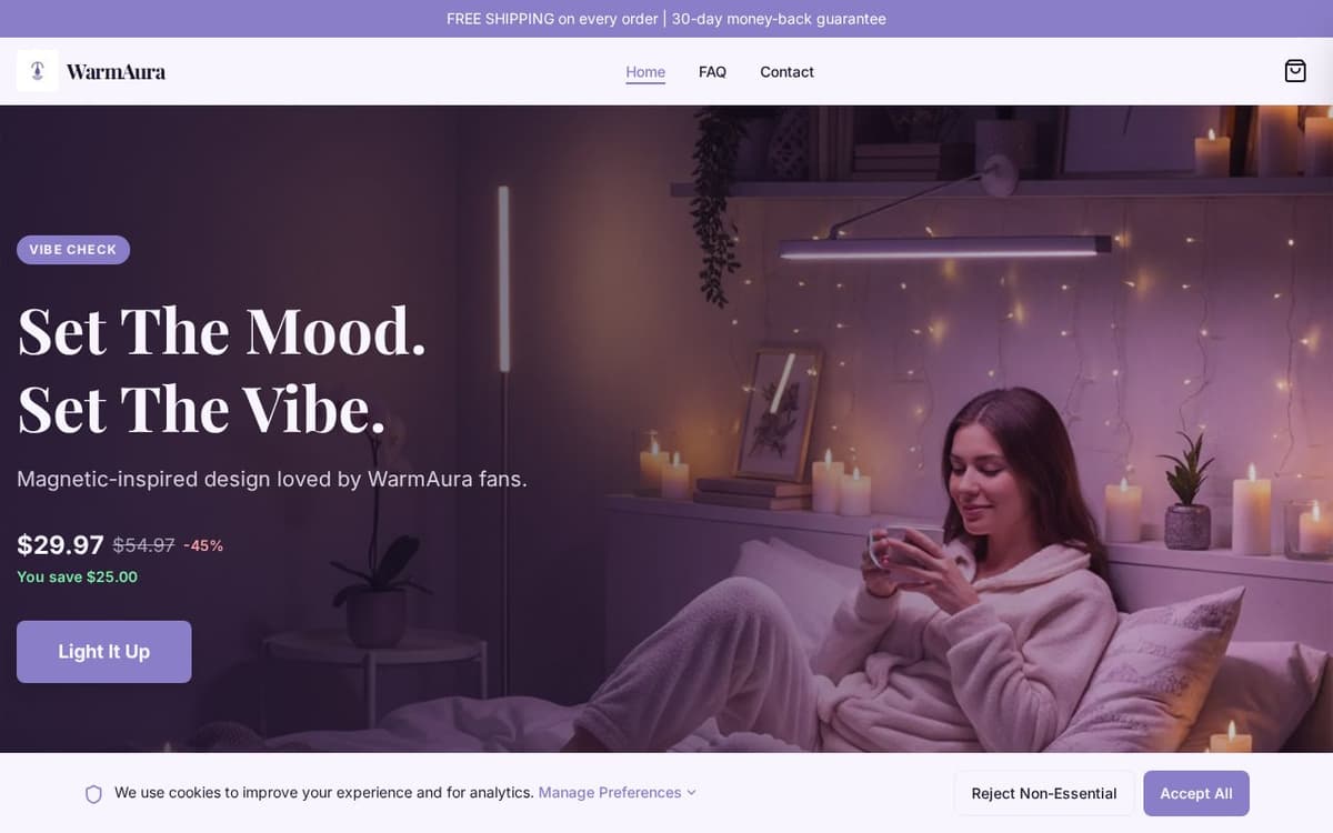 WarmAura store screenshot