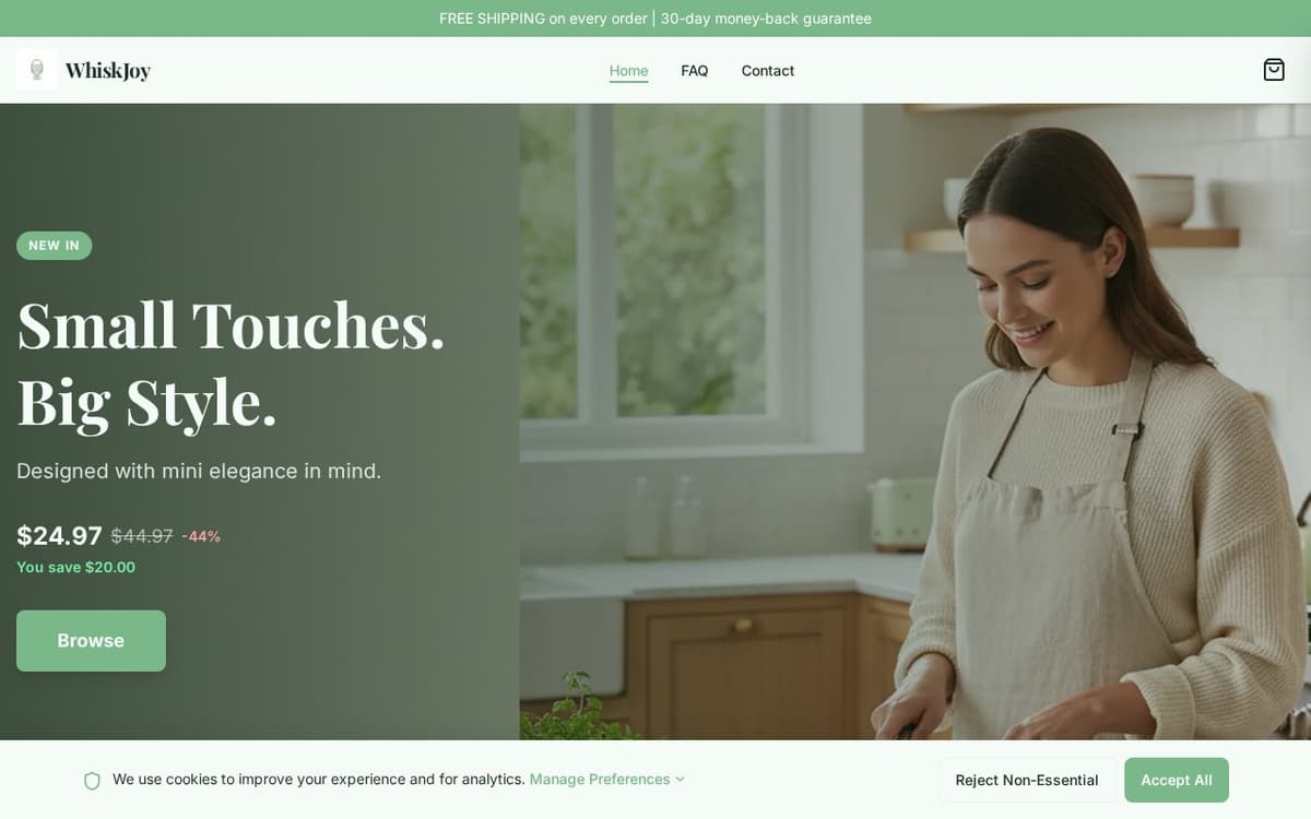 WhiskJoy store screenshot